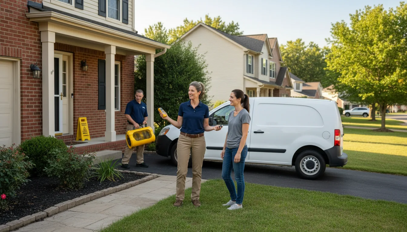 Residential water damage restoration in Force, PA